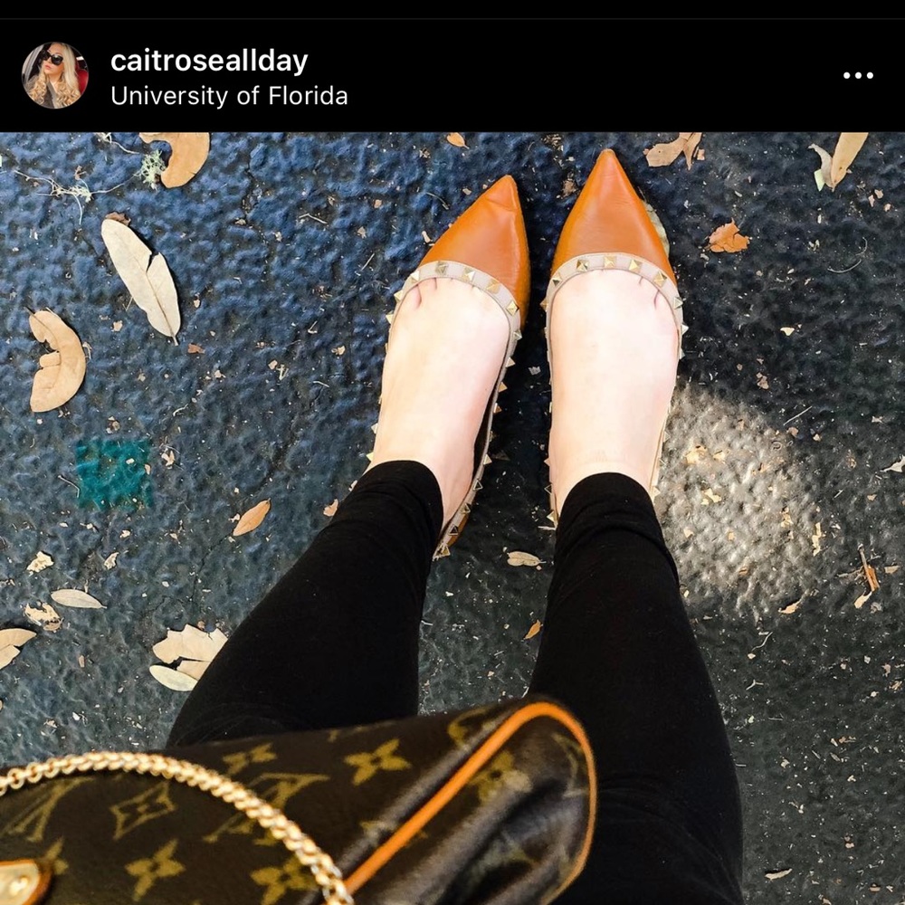 valentino rockstud flats !